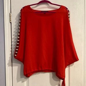 Red orange blouse